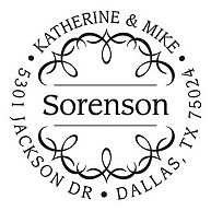 Classic Flourish Return Address Personalized Stamp