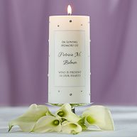 Crystal-Accent Wedding Memorial Candle