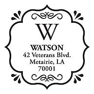 Decorative Square Return Address Personalized Stamp