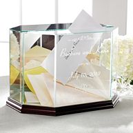 Personalized Glass Wedding Keepsake Box