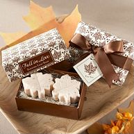 "Fall in Love" Leaf-Shaped Soaps Wedding Favor