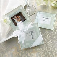 Good Wishes Photo Coaster Wedding Favor
