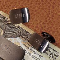 Engraved Gunmetal Cufflinks for Groomsmen