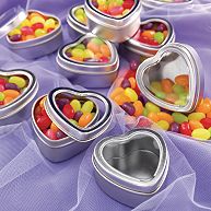 Heart-Shaped Wedding Favor Tins