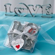 "LOVE" Cookie Cutters Wedding Favor