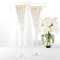 Lenox True Love Crystal Champagne Flutes