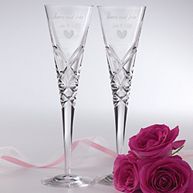 Romance-Inspired Miller Rogaska Crystal Toasting Flutes