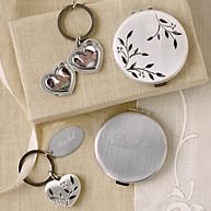 Nature's Love Engraved Compact and Locket Key Chain