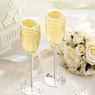 Nature's Love Wedding Toasting Flutes