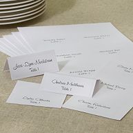 Pearl Trim White DIY Wedding Place Cards