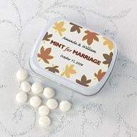 Fall Leaves Design Mint Tins Wedding Favors