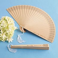 Personalized Sandalwood Fan Wedding Favor