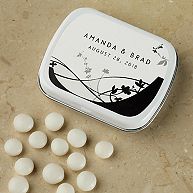 Personalized Wedding Mints Favor in Floral Design