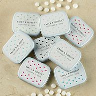 Personalized Wedding Mints Wedding Favor in Hearts Design