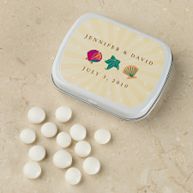 Personalized Wedding Mints Favor in Seaside Design