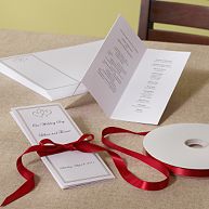 Platinum Hearts Wedding Program DIY Kit