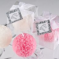 Rose Ball Candle Wedding Favor