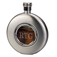 Engraved Round Flask for Groomsmen