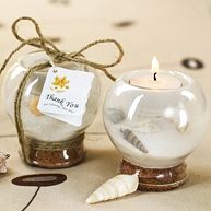 Sand and Shell Tea Light Holder Favor