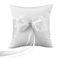 Satin Bows Wedding Ring Pillow