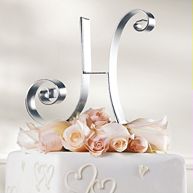 Metal Initial Wedding Cake Topper