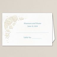 Sea Treasures in Pearl Wedding Place Card