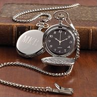 Engraved Silver-Plated Pocket Watch for Father of the Bride