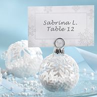 "Snow Flurry" Ornament Wedding Place Holder