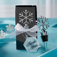 Snowflake Bottle Stopper Wedding Favor