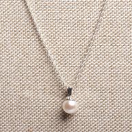 Suspended Freshwater Pearl Sterling Necklace