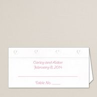 Sweet Hearts in Bright White Wedding Place Card