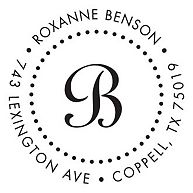 Traditional Circle Return Address Personalized Stamp