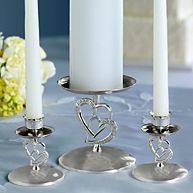 Twin Heart Wedding Unity Candle Holders