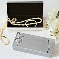 Twin Heart Engraved Jewelry Box