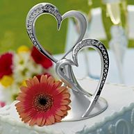 Twin Heart Wedding Cake Topper