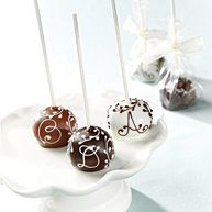Vine and Letter Brownie Pops Favor