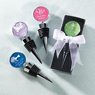 Wine Bottle Stopper Favor with Personalized Label